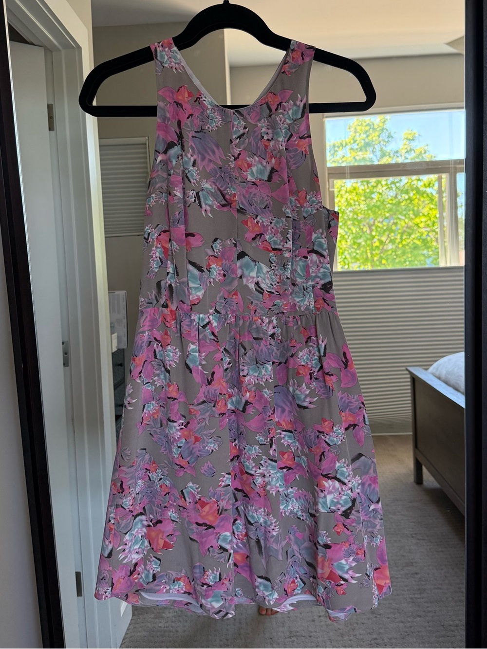 Rebecca Taylor Lavender and Pink Floral Dress